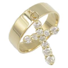ジュエリー JEWELRY リング・指輪 ダイヤモンド リング ﾀﾞｲﾔ 3.4g #9.5 K18（イエローゴールド） ダイヤモンド リング レディース Used A