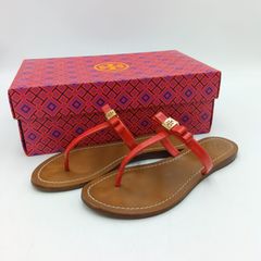箱付き TORY BURCH トリーバーチ トングサンダル ブラウン レッド レディース サイズ6 E-9-1