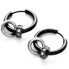 【特価】[SEIYA INTERNATIONAL] ピアス メンズ フープピアス 2連 リング リングピアス レディース 両耳 セット