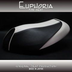 □【JOG ZR EVO ジョグ エボ SA16J】シート　黒/白 ライン《Euphoria》張替え済!!□MK38430