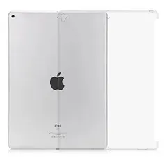 iPad Pro 12.9インチ 第2世代 2017/ 第1世代 2015年版用 TPU ソフト バック カバー 半透明 背面ケース 落下防止 スマートカバー、スマートキーボード対応 （ブラック、クリア）2カラー選択