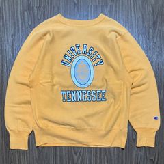 90s Champion リバースウィーブ TENNESSEE カレッジプリント マスタード L
