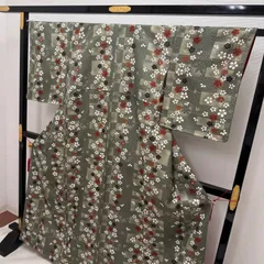 小紋 正絹 膨れ織 煌めくデザイン 着物 MK-163のサムネイル