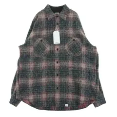 BEDWIN & THE HEARTBREAKERS ベドウィンアンドザハートブレイカーズ 24AW 24AB1741 WOOL BIG SHIRT BILLY ビッグ ウール チェック 長袖 シャツ ジャケット レッド系 グレー系 2【中古】のサムネイル