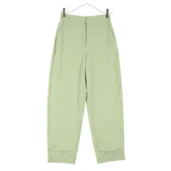 美品 ZARA ザラ スラックスパンツ XS グリーン ロールアップ レディース 古着