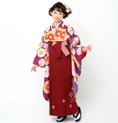 着物袴セット ジュニア用 145～154cm 小町 紫色 卒業式 NO34308