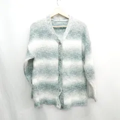 ◇ ⊇ mily bilet ミウィビレット グラデーションカラー 長袖 カーディガン サイズS グレー ホワイト レディース E  【1411280007808】