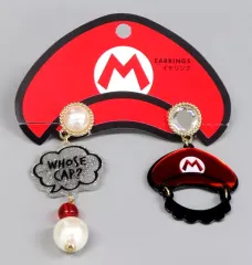 【中古】アクセサリー(非金属) マリオ(WHOSE CAP?) イヤリング 「スーパーマリオ」 ユニバーサル・スタジオ・ジャパン限定
