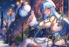 雪花ラミィ 活動4周年記念　直筆サイン　チェキ風ブロマイドカード 新品 雪花ラミィ 活動4周年記念 直筆サイン入りチェキ風