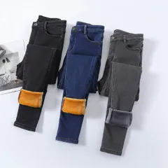 SALE 裏起毛デニムパッツ ズボン レギンス レディース 極暖 長ズボン  スキニー