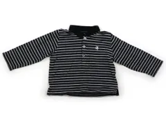  コムサエンジェル COMME CA ANGEL ポロシャツ 90 男の子 ブラック・グレー・オフ・ジャカードボーダー 子供服 ベビー服 キッズ（1348205）