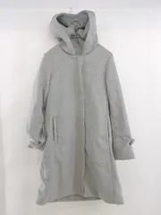 ◇ SALOON サルーン 2WAY フード付き ジップアップ 長袖 コート サイズ 36 グレー レディース  【中古】 【1204220002311】