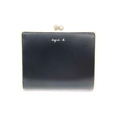 新品同様 agnes b. アニエスベー 財布 ブラック がま口コイン