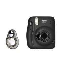 【数量限定】チェキ instax Fujifilm mini 11専用自撮り接写レンズ クローズ kinokoo アップ レンズ(BK)