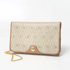 OLD Dior オールドディオール ヴィンテージ ショルダーバッグ ディオール ロゴ ハニカム柄 ゴールドチェーン フランス製 ブランド古着【中古】20250827/RA5906