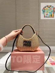 MIUMIU ミュウミュウ 編みカバン ハンドバッグ ショルダーバッグ-M02-WT0輸入