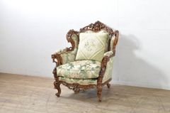 美品□イタリア最高級□メデア□アールヌーヴォー□彫刻□シルク混