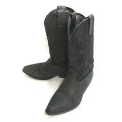 NEVADA/ネバダ★本革使用/ウエスタン/ペコスブーツ【21.5-22.0-22.5程度/black/黒】Leather/Boots/shoes◆bWB99-37<sale>
