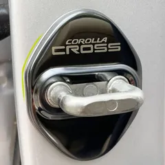 【クーポン有】4PCS ステンレス 取り付け簡単【ブラック】CC-MGB パーツ 内装 アクセサリー メッキ カバー カバー ドアロック ストライカー 専用 カローラクロス トヨタ 新型 OKAYOHINN