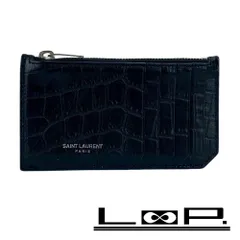 美品‼️SAINT LAURENT ネイビー　名刺入れ サンローラン SAINT LAURENT カードケース 名刺入れ 469338BTY7N