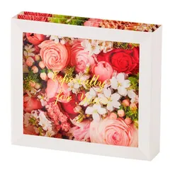 立体フラワーボックスピンク・桜型　グリーティングカード　メッセージカード　ポップアップカード　サンリオ　sanrio