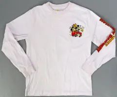 【中古】Tシャツ ミッキーマウス＆ミニーマウス ランナウェイレイルウェイ 長袖Tシャツ ホワイト Sサイズ 「ディズニー」 ディズニーストア限定