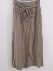 ◇ ◎ nano universe ナノユニバース ラップ風 ロング フレア スカート サイズ36 ブラウン レディース P  【中古】 【1212190007939】