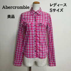 Abercrombie&Fitch　アバクロ　長袖　シャツ　チェック柄　ピンク　Sサイズ　レディース　美品【B-3】