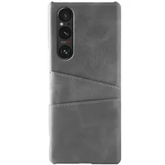 Xperia 1 V ケース SO-51D SOG10 エクスペリア1 マーク5  カード収納 レザー スマート ケース 【Color】 グレーのサムネイル