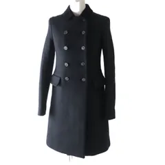 極美品◎正規品 19年 伊製 Christian Dior クリスチャン ディオール 911M14A1019 レディース ダブルブレスト コート 襟ベロア ブラック 38のサムネイル