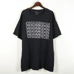 チャンピオン 半袖Ｔシャツ オーセンティック 大きいサイズ アメリカ古着 ヴィンテージ メンズ XLサイズ ブラック Champion 【中古】