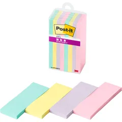 ポストイット 付箋 強粘着 ふせん マルチカラー 75×25mm 45枚 4色 各2パッド クリアケース 500SS-MC-5N