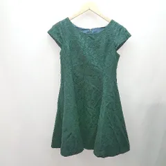 ◇ Lois CRAYON ロイスクレヨン ジップアップ パーティー 上品 半袖 ミニ丈 ワンピース サイズM グリーン レディース E 【1306260040060】