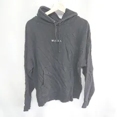 ◇ MILKFED. ミルクフェド フード ロゴ 刺繍 長袖 スウェット パーカー サイズONE ブラック レディース E  【1407180061743】