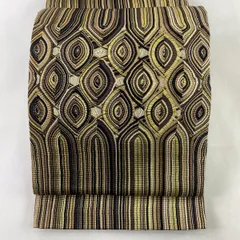 O-2555 袋帯 ひなや モダンな組み織模様 金糸 さが美お誂え ガード加工