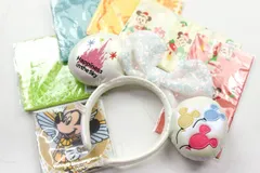 ディズニー カチューシャ/ミニタオル/ハンカチ 7点セット 未使用有 TDL ミッキー まとめて 大量 TA  レディース Disney 【中古】