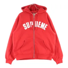 SUPREME (シュプリーム) 24AW Arc Logo Thermal Zip Sweatshirt アーチロゴ ジップアップ フーディ サーマルパーカー レッド