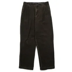 Eddie Bauer 90年代 タック ワイド コーデュロイパンツ 33 カーキ コットン ドミニカ共和国製