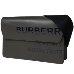 【在庫一掃】 バーバリー BURBERRY ホースフェリー ショルダーバッグ ウォレット ロゴ レザー グレー ブラック レディース 【中古】