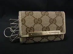 GUCCI グッチ 127048 1147 GG柄 GGキャンバス×レザー 6連 キーケース 鍵入れ レディース ブラウン系×ライトベージュ系 DK3008