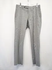 ◇ Θ green label relaxing UNITED ARROWS 千鳥格子 ACTIVE PLUS PE スリム パンツ サイズ76 グレー ブラック系 メンズ E  【1507160010959】のサムネイル