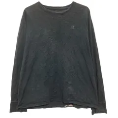 Champion 長袖 ロゴTシャツ M ブラック チャンピオン シンプル ロンT ロングTシャツ 古着卸 アメリカ仕入 a703-5655