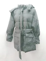 ◇ ◎ UNITED TOKYO フロントファスナー 無地 厚手 冬向け フードあり 長袖 ダウンコート サイズ2 ブラック レディース E 【1309040012509】