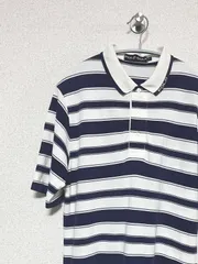 【POLO GOLF】90s S/S ボーダーポロシャツ L ポロゴルフ ラルフローレン ポニー無し ヴィンテージ 古着