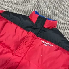 POLO SPORTSリバーシブルキルティングダウンジャケット 黒赤 POLO SPORT リバーシブル ダウンジャケット キルティング 紺/紺