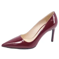新古品 プラダ PRADA パンプス ポインテッドトゥ パテントレザー ヒール 