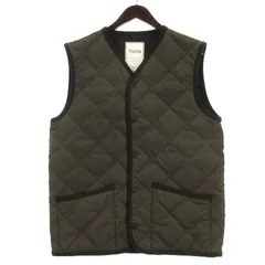 タイオン TAION タグ付き シティ パイピングVネック ダウンベスト キルティング TAION-001CI グレー系 L