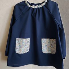 150size リバティ ミシェル パステルブルー タナローン 長袖スモック