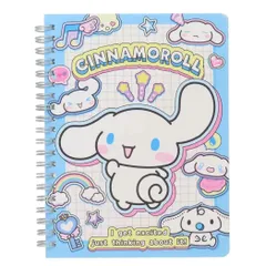 【メール便】シナモロール リングノート Wリングノート B6 ペタペタステッカーズ サンリオ ティーズファクトリー 新学期準備文具 キャラクター グッズ 