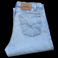 80s USA製 Levi'sリーバイス 550 ケミカルウォッシュ デニムパンツ w32 L34★アシッド ビンテージ ジーンズ テーパード ワイド ハチマルのサムネイル